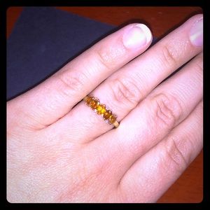 Rare Loliondo Orange Kyanite 10k gold ring